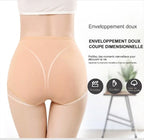 Lot de 4 Culottes Gainantes Taille Haute en Coton – Confort & Ventre Plat