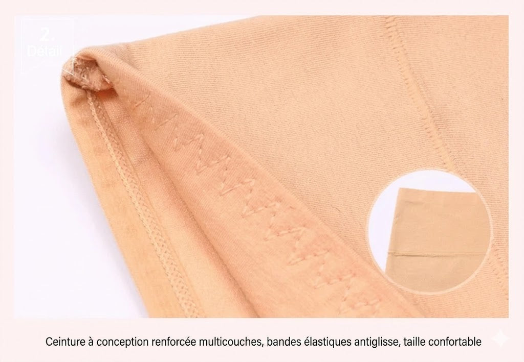 Lot de 4 Culottes Gainantes Taille Haute en Coton – Confort & Ventre Plat
